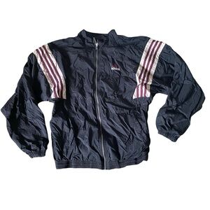 Vintage Medium Adidas Men's Blue-ish Black Jacket